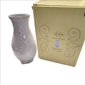 Lenox White Porcelain French Perle Vase 8 Inch NWT
